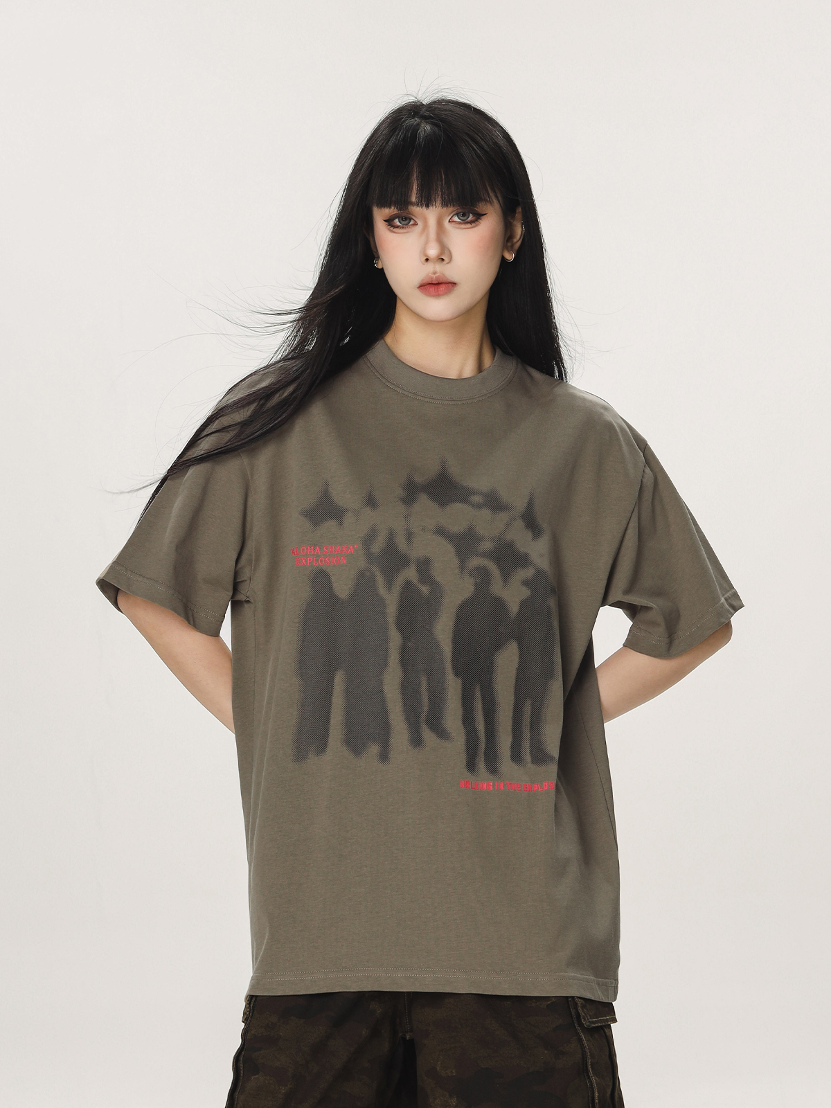 Trendy American Style Loose Short Sleeve T-Shirt for Men and Women - Summer Half Sleeve Design, Perfect for Casual Looks Trendy American Style Loose Short Sleeve T-Shirt for Men and Women - Summer Half Sleeve Design, Perfect for Casual Looks