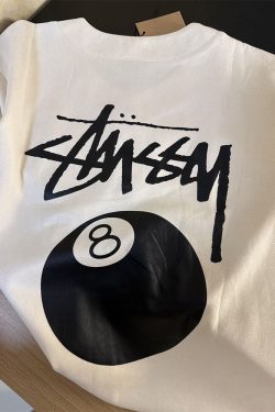 Trendy Black Embroidered Cotton Short Sleeve T-Shirt for Men and Women, American Style Buttonless Polo Top, Casual Fashion Essential