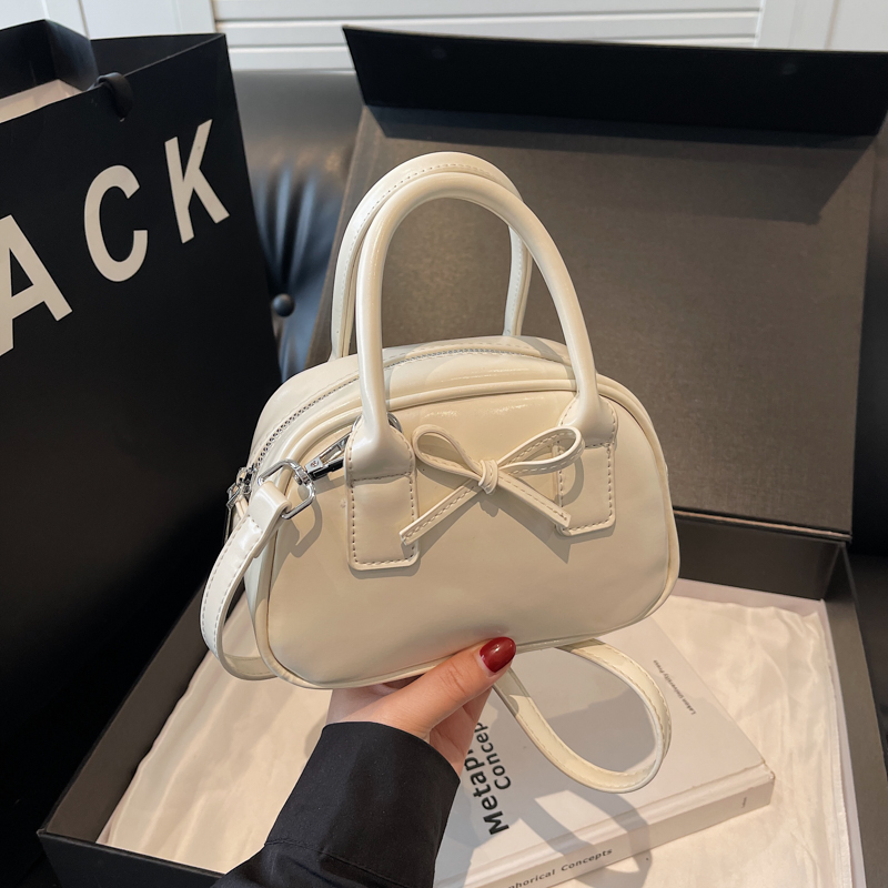 Trendy Bowknot Steamed Bun Handbag for Women - Versatile Small Tote & Shoulder Crossbody Bag for 2025 Fashion Trendy Bowknot Steamed Bun Handbag for Women - Versatile Small Tote & Shoulder Crossbody Bag for 2025 Fashion