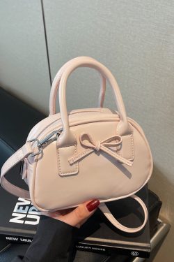 Trendy Bowknot Steamed Bun Handbag for Women - Versatile Small Tote & Shoulder Crossbody Bag for 2025 Fashion