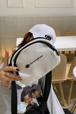 Trendy Canvas Crossbody Bag for Women - Versatile Small Bag for Spring Summer 2025 - Fresh Y2K Style