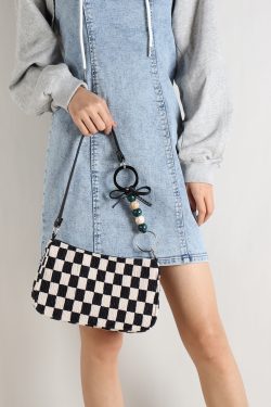 Trendy Checkered Underarm Bag for Women - Versatile Minimalist Crossbody Shoulder Bag for Spring and Summer Fashion