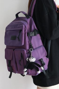 Trendy Colorful Backpack for Men and Women - Fashionable Double-Shoulder School Bag for Students, Perfect for Elementary and Middle School