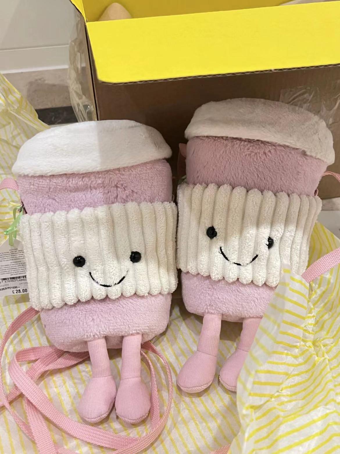 Trendy Cute Cartoon Plush Crossbody Bag - Fun Doll Handheld Toy Cup Sleeve for Milk Tea - 2025 Fashion Accessory Trendy Cute Cartoon Plush Crossbody Bag - Fun Doll Handheld Toy Cup Sleeve for Milk Tea - 2025 Fashion Accessory