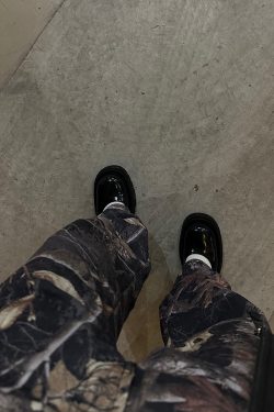 Trendy Earth Tone Camouflage Loose Tapered Pants - Playful Street Fashion Inspired by 90s and Y2K Styles