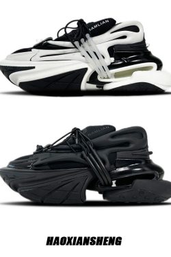 Trendy European Space Shoes for Men and Women - Niche Couple Tech Yacht Sneakers, Bullet Dad Style