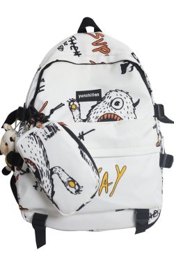 Trendy Graffiti Unisex Backpack - Large Capacity Sports Bag for Students - Fashionable Double Shoulder Bag