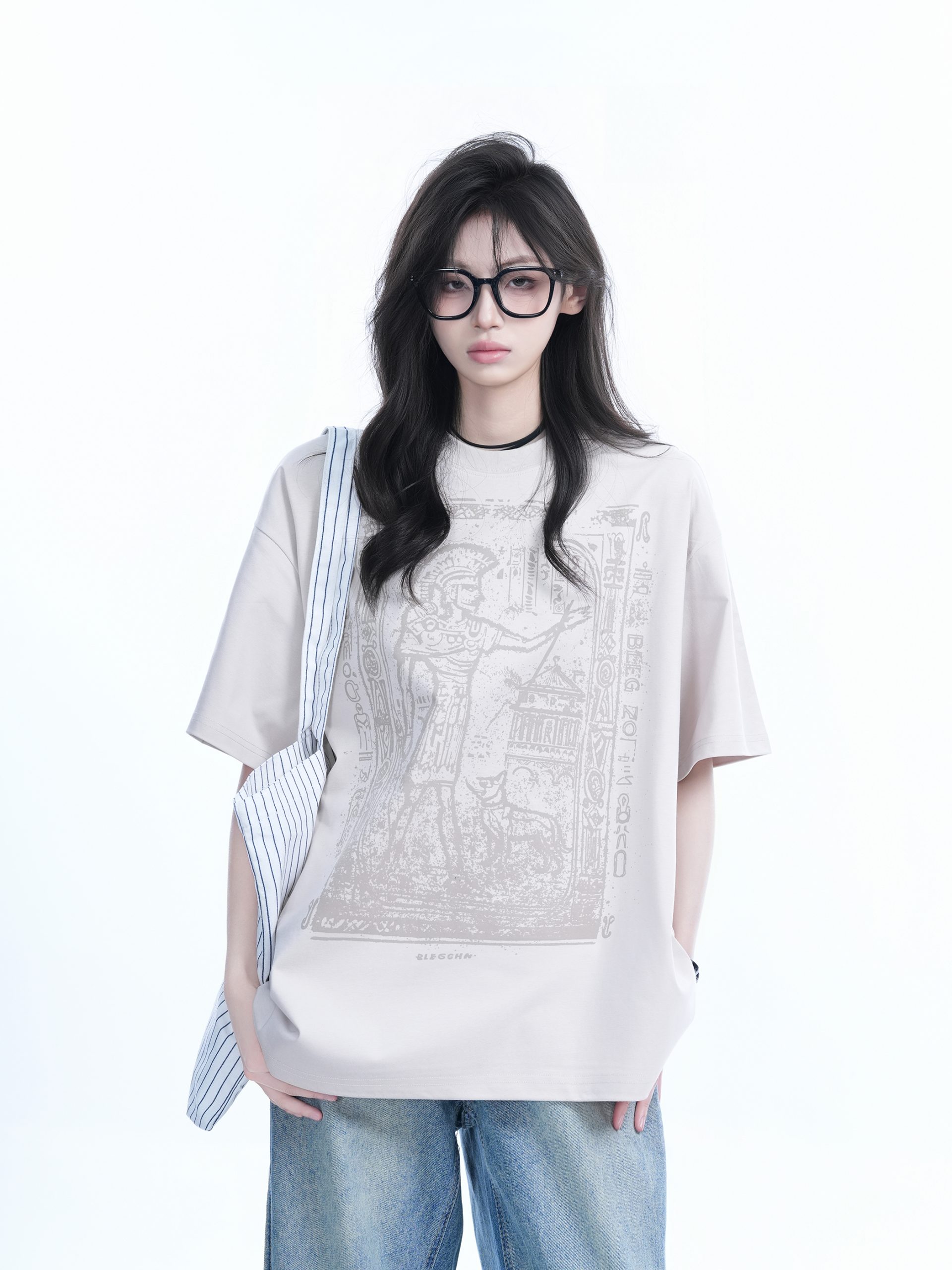 Trendy Indian Spray Print Short-Sleeve T-Shirt for Women, Unique Loose Fit Half-Sleeve Tee, Boho Chic Style Trendy Indian Spray Print Short-Sleeve T-Shirt for Women, Unique Loose Fit Half-Sleeve Tee, Boho Chic Style