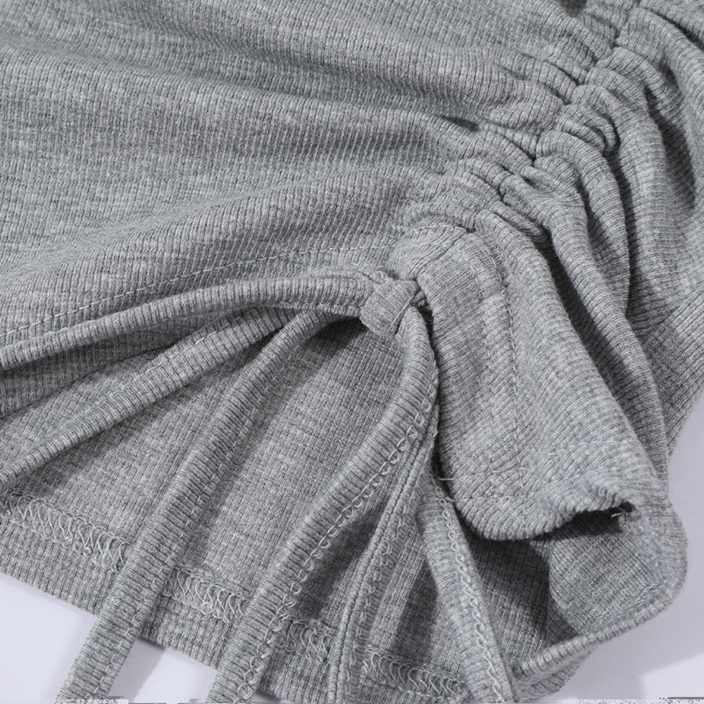 Trendy Irregular Fitted Short Sleeve T-Shirt for Women with Drawstring - Summer Sweet and Spicy Top, Y2K Style Trendy Irregular Fitted Short Sleeve T-Shirt for Women with Drawstring - Summer Sweet and Spicy Top, Y2K Style