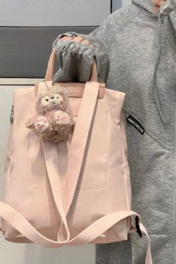 Trendy Korean Casual Large Capacity Nylon Canvas Backpack Tote Bag for Women - 2023 Fashion Essential