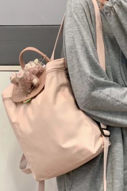 Trendy Korean Casual Large Capacity Nylon Canvas Backpack Tote Bag for Women - 2023 Fashion Essential