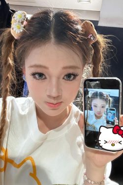 Trendy Korean Style Cute Kitty Casual Loose Heavyweight Pure Cotton Short Sleeve T-Shirt for Comfortable Everyday Wear