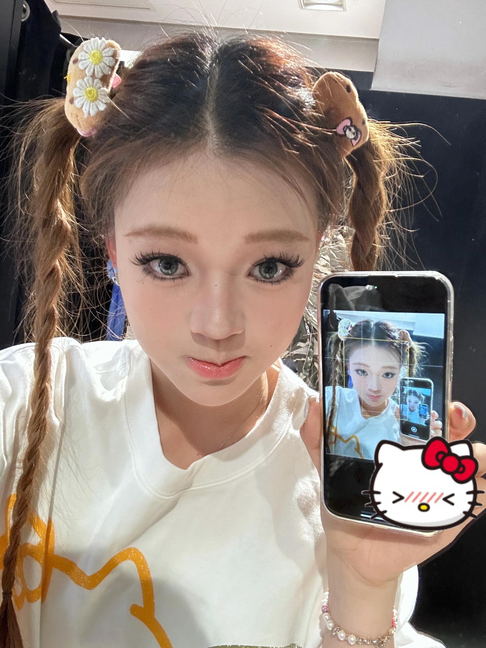 Trendy Korean Style Cute Kitty Casual Loose Heavyweight Pure Cotton Short Sleeve T-Shirt for Comfortable Everyday Wear Trendy Korean Style Cute Kitty Casual Loose Heavyweight Pure Cotton Short Sleeve T-Shirt for Comfortable Everyday Wear