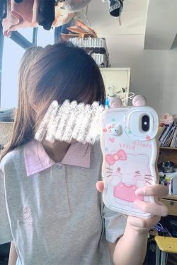 Trendy Korean Style Embroidered Patchwork Plaid Polo Short Sleeve T-Shirt for Women - Summer College Fashion in Gray