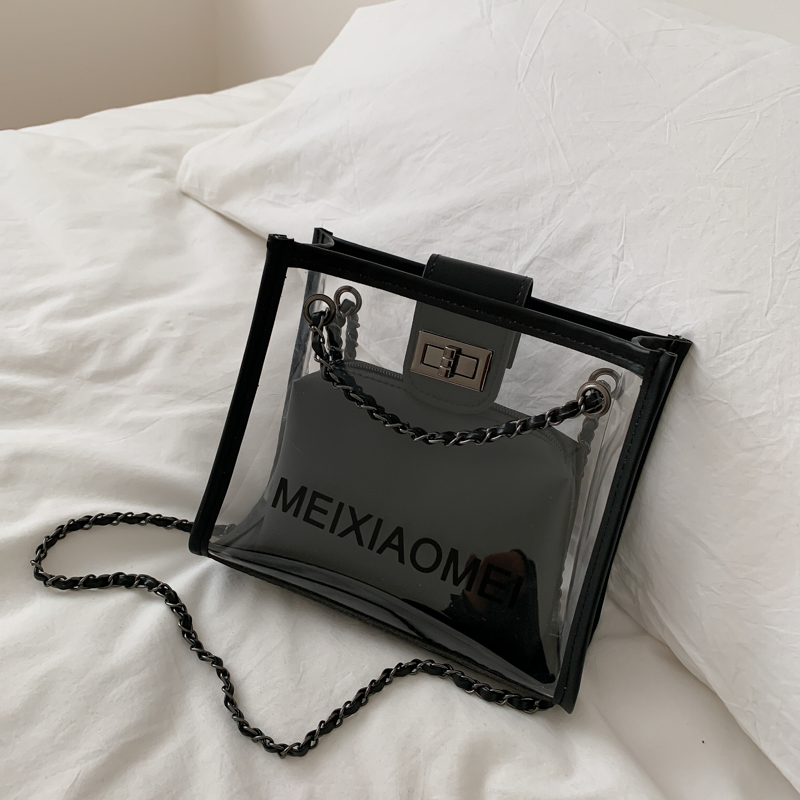 Trendy Korean Style Transparent Chain Crossbody Bag for Women - Versatile Small Shoulder Bag for 2025 Fashionistas Trendy Korean Style Transparent Chain Crossbody Bag for Women - Versatile Small Shoulder Bag for 2025 Fashionistas