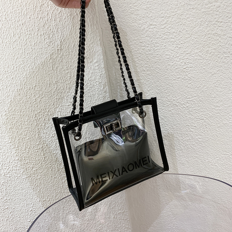 Trendy Korean Style Transparent Chain Crossbody Bag for Women - Versatile Small Shoulder Bag for 2025 Fashionistas Trendy Korean Style Transparent Chain Crossbody Bag for Women - Versatile Small Shoulder Bag for 2025 Fashionistas