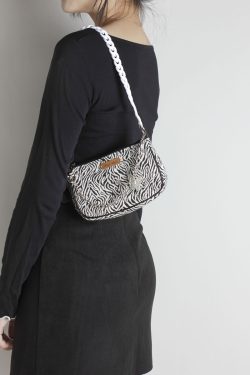 Trendy Leopard Print Zebra Pattern Crossbody Phone Bag for Women - Cute Underarm Bag for Spring and Summer 2022 Fashion