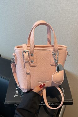 Trendy Lychee Pattern Bucket Tote Bag for Women - Simple Vegetable Basket Crossbody Shoulder Bag 2025 Fashion Niche Style