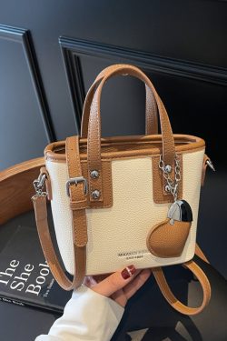 Trendy Lychee Pattern Bucket Tote Bag for Women - Simple Vegetable Basket Crossbody Shoulder Bag 2025 Fashion Niche Style