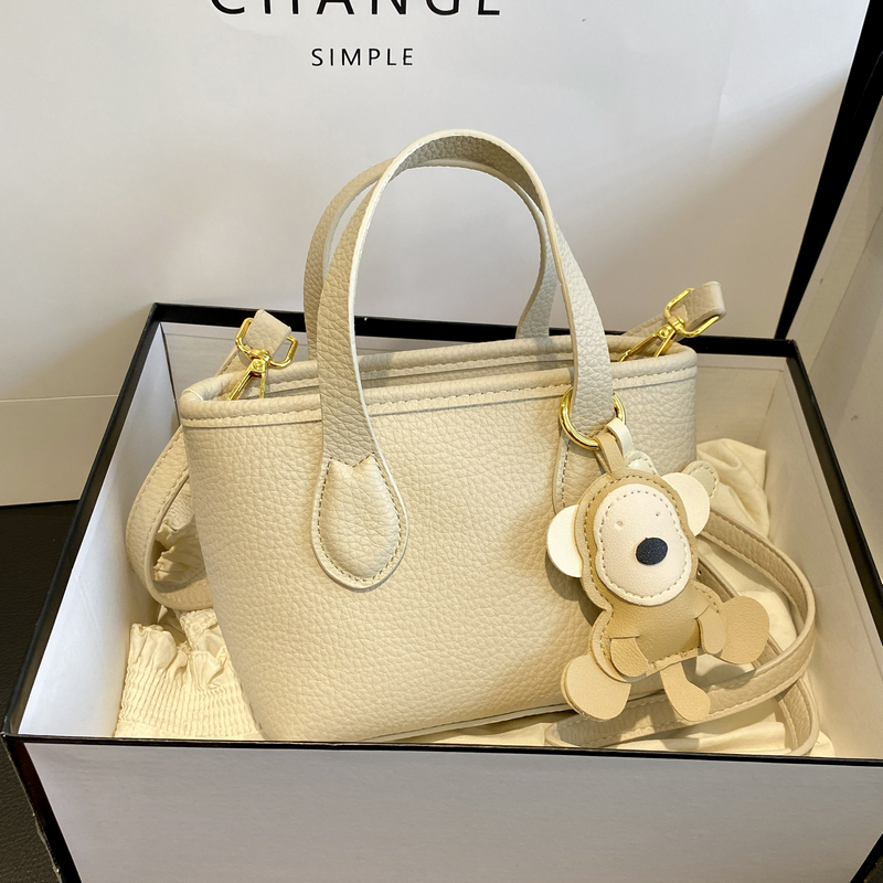 Trendy Lychee Pattern Handheld Bucket Bag 2025 - Versatile Small Crossbody Shoulder Bag for Women Trendy Lychee Pattern Handheld Bucket Bag 2025 - Versatile Small Crossbody Shoulder Bag for Women