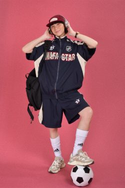 Trendy Military Style Windbreaker Sports Suit for Couples - Retro Casual Two-Piece Set for Summer Fashion