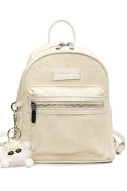 Trendy Mini Embossed Backpack for Women, Versatile Dual Shoulder Bag, 2025 Korean Style Travel Essential