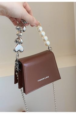 Trendy Mini Pearl Chain Crossbody Bag for Women - Stylish Versatile 2025 Summer Shoulder Small Square Bag