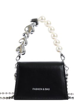 Trendy Mini Pearl Chain Crossbody Bag for Women - Stylish Versatile 2025 Summer Shoulder Small Square Bag