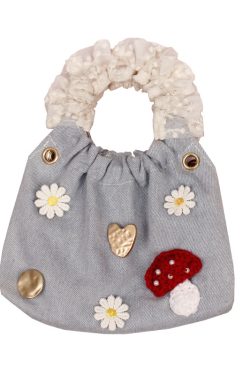 Trendy Mini Pleated Handheld Crossbody Bag for Women - Round Ring Design, Summer 2022 Fashion Accessory