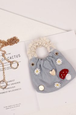 Trendy Mini Pleated Handheld Crossbody Bag for Women - Round Ring Design, Summer 2022 Fashion Accessory