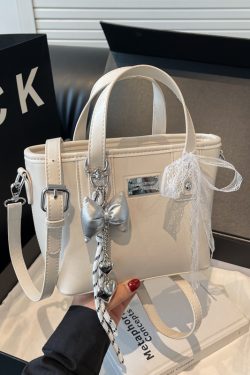 Trendy Minimalist Women's Bucket Tote Bag - Stylish High-End Crossbody Handbag for 2025 Fashion