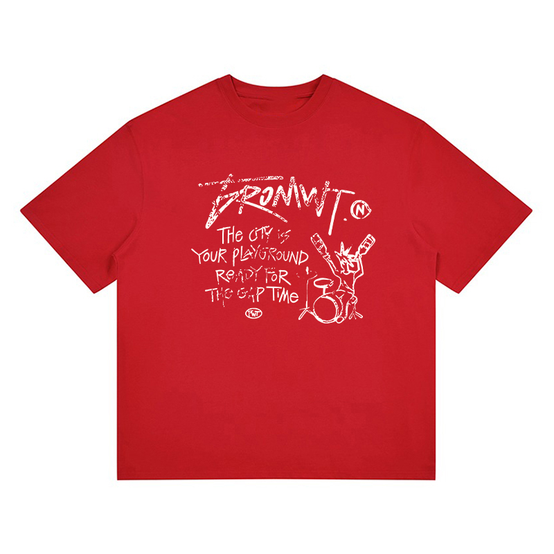 Trendy Oversized White T-Shirt for Women - Summer Graffiti Print Half Sleeve American Style Heavyweight Top Trendy Oversized White T-Shirt for Women - Summer Graffiti Print Half Sleeve American Style Heavyweight Top