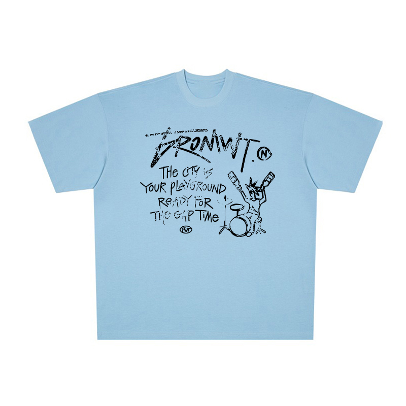 Trendy Oversized White T-Shirt for Women - Summer Graffiti Print Half Sleeve American Style Heavyweight Top Trendy Oversized White T-Shirt for Women - Summer Graffiti Print Half Sleeve American Style Heavyweight Top