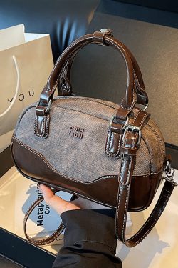 Trendy Patchwork Design Handheld Pillow Bag for Women - Retro Small Handbag, 2025 Fashion Crossbody Style