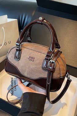 Trendy Patchwork Design Handheld Pillow Bag for Women - Retro Small Handbag, 2025 Fashion Crossbody Style