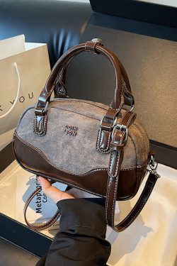 Trendy Patchwork Design Handheld Pillow Bag for Women - Retro Small Handbag, 2025 Fashion Crossbody Style