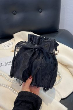 Trendy Pearl Bucket Bag for Women, Summer 2025 Fairy Crossbody Bag, Textured Versatile Niche Style