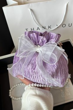 Trendy Pearl Bucket Bag for Women, Summer 2025 Fairy Crossbody Bag, Textured Versatile Niche Style