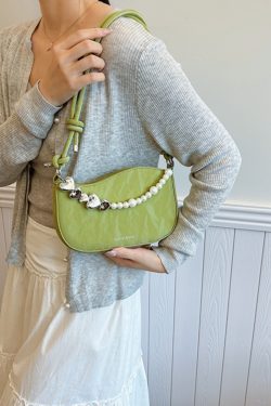 Trendy Pearl Chain Crossbody Bag for Women - 2025 Spring/Summer Niche Small Shoulder and Underarm Bag