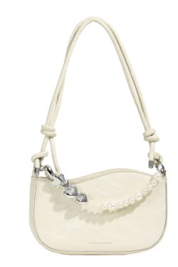 Trendy Pearl Chain Crossbody Bag for Women - 2025 Spring/Summer Niche Small Shoulder and Underarm Bag