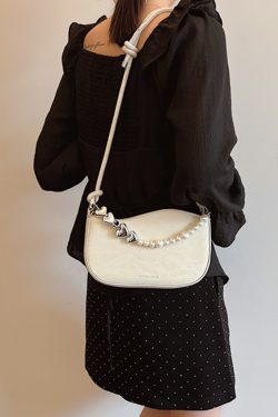 Trendy Pearl Chain Crossbody Bag for Women - 2025 Spring/Summer Niche Small Shoulder and Underarm Bag