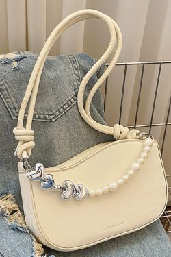 Trendy Pearl Chain Crossbody Bag for Women - 2025 Spring/Summer Niche Small Shoulder and Underarm Bag