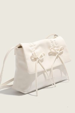 Trendy Pink Bow Shoulder Bag for Women - Large Capacity Crossbody Commuter Tote for 2024 Fashion