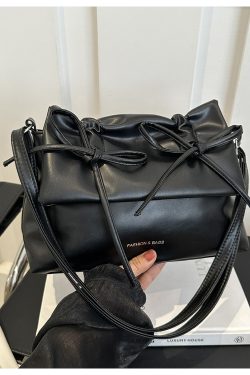 Trendy Pink Bow Shoulder Crossbody Bag for Women, Large Capacity Commuter Tote, 2025 Fashion Must-Have