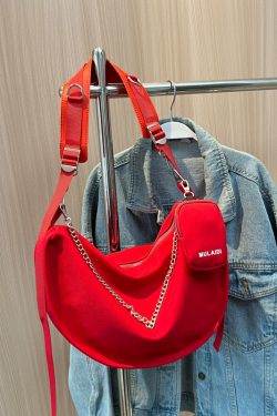 Trendy Purple Women's Large Capacity Crossbody Bag - Versatile Sports Casual Underarm Dumpling Style for 2025 Fashion