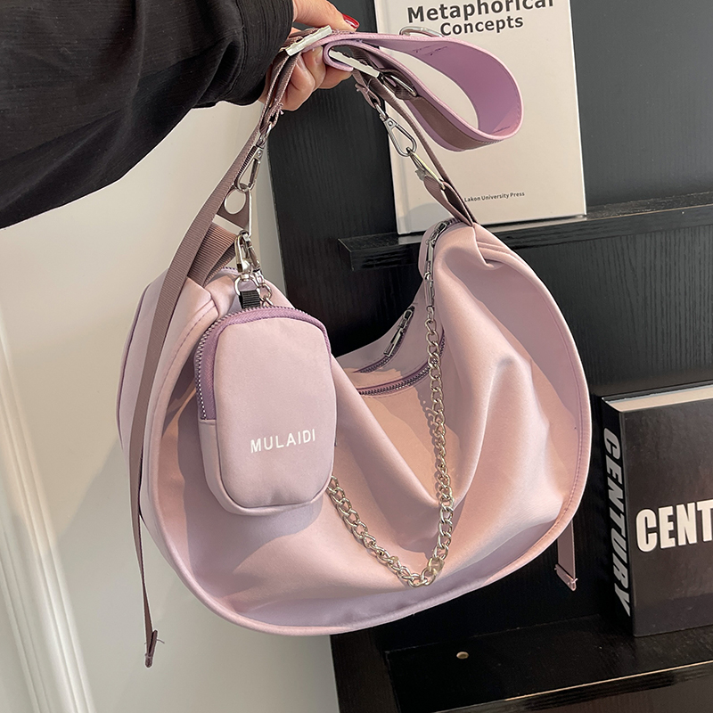 Trendy Purple Women's Large Capacity Crossbody Bag - Versatile Sports Casual Underarm Dumpling Style for 2025 Fashion Trendy Purple Women's Large Capacity Crossbody Bag - Versatile Sports Casual Underarm Dumpling Style for 2025 Fashion