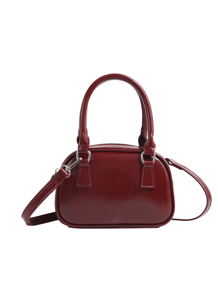 Trendy Red Handbag for Women - Autumn Winter 2023 Korean Style Tote Bowling Bag, Versatile Crossbody Small Square Design Trendy Red Handbag for Women - Autumn Winter 2023 Korean Style Tote Bowling Bag, Versatile Crossbody Small Square Design