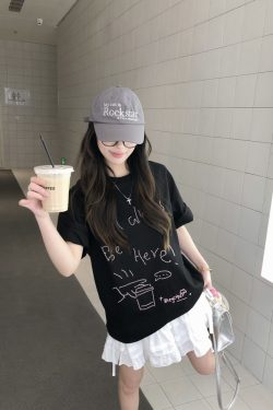 Trendy Relaxed Fit Beaded Letter Short Sleeve T-Shirt for Men and Women - Summer High-End Couple Style