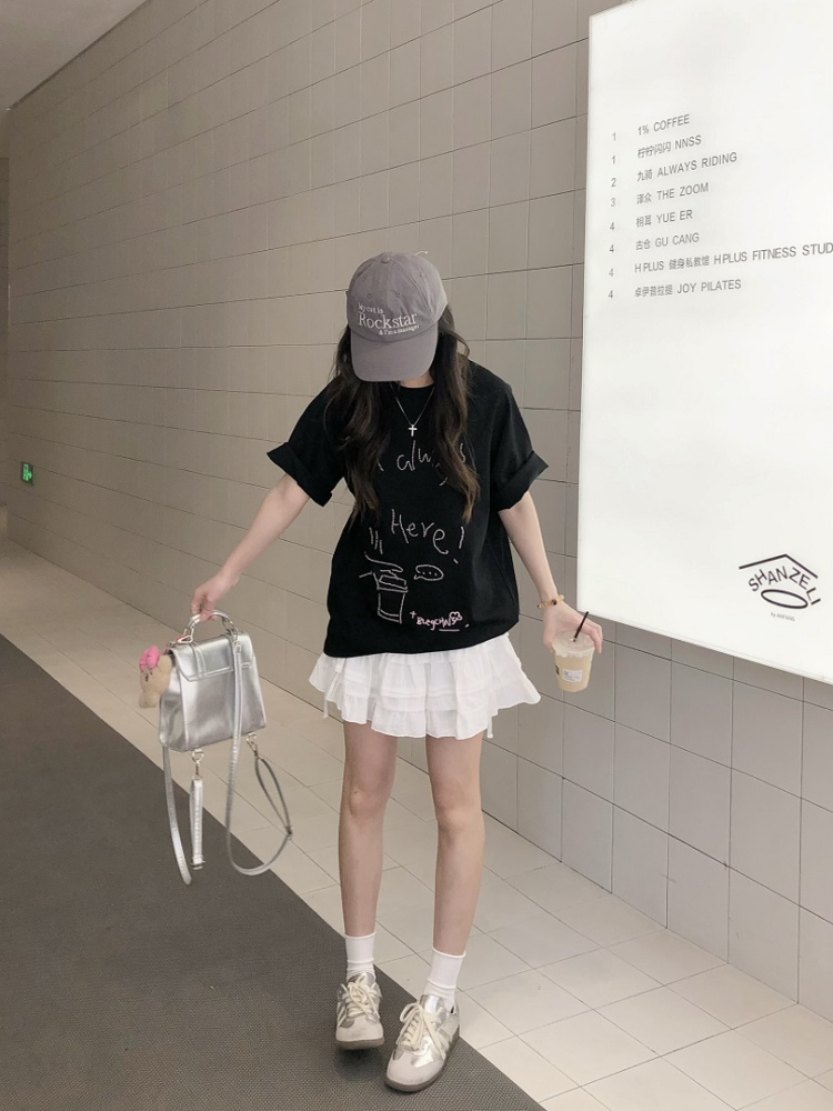 Trendy Relaxed Fit Beaded Letter Short Sleeve T-Shirt for Men and Women - Summer High-End Couple Style Trendy Relaxed Fit Beaded Letter Short Sleeve T-Shirt for Men and Women - Summer High-End Couple Style