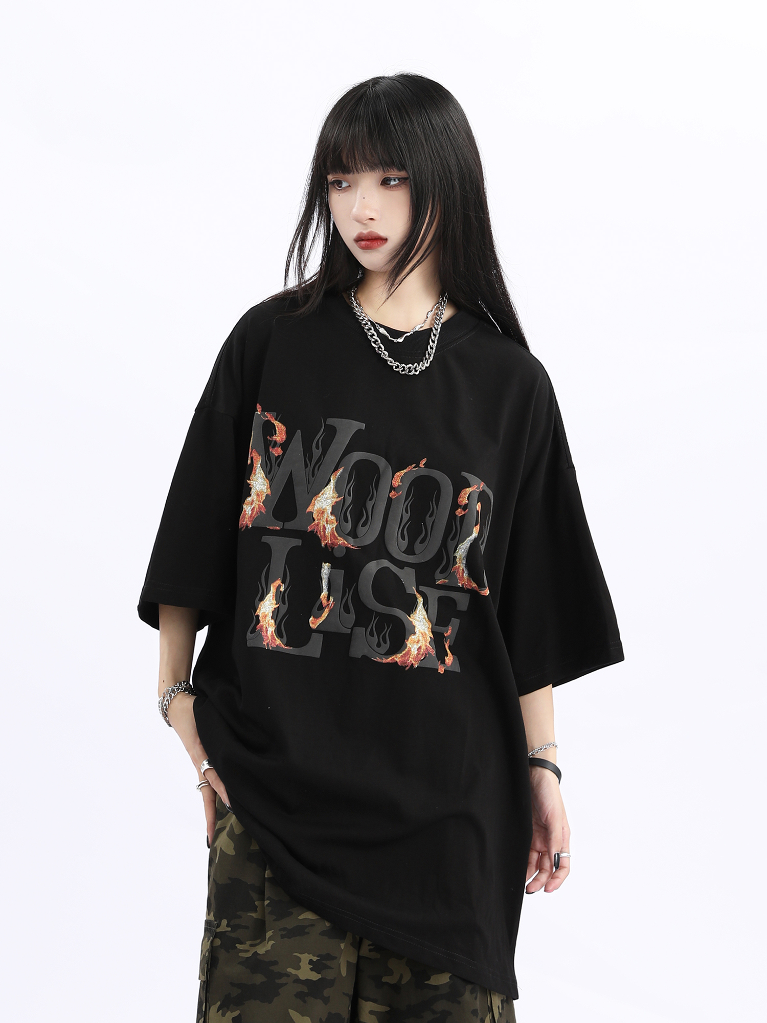 Trendy Retro Half Sleeve T-Shirt for Men and Women - Loose Fit American Style - Summer 2025 High Street Fashion Trendy Retro Half Sleeve T-Shirt for Men and Women - Loose Fit American Style - Summer 2025 High Street Fashion